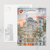 UNESCO WHS - Antoni Gaudí - Casa Batlló Briefkaart (Voorkant / Achterkant)