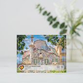 UNESCO WHS - Antoni Gaudí - Casa Batlló Briefkaart (Staand voorkant)