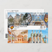 UNESCO WHS - Antoni Gaudí - Casa Batlló Briefkaart (Voorkant / Achterkant)