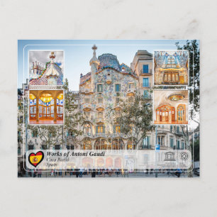 UNESCO WHS - Antoni Gaudí - Casa Batlló Briefkaart