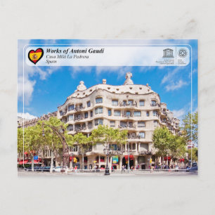 UNESCO WHS - Antoni Gaudí - Casa Milà La Pedrera Briefkaart