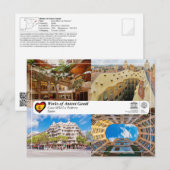 UNESCO WHS - Antoni Gaudí - Casa Milà La Pedrera Briefkaart (Voorkant / Achterkant)
