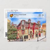 UNESCO WHS - Antoni Gaudí - Casa Vicens Briefkaart (Voorkant / Achterkant)