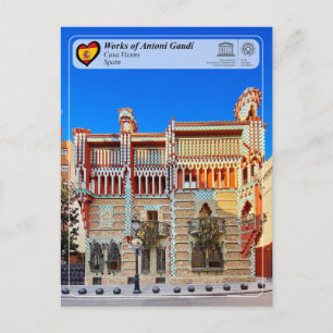 UNESCO WHS - Antoni Gaudí - Casa Vicens Briefkaart