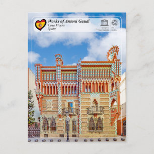 UNESCO WHS - Antoni Gaudí - Casa Vicens Briefkaart