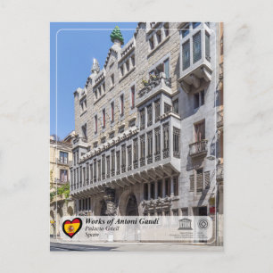 UNESCO WHS - Antoni Gaudí - Palacio Güell Briefkaart