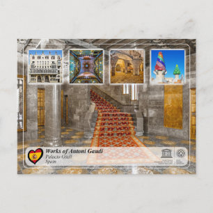 UNESCO WHS - Antoni Gaudí - Palacio Güell Briefkaart