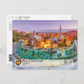 UNESCO WHS - Antoni Gaudí - Park Güell Briefkaart (Voorkant / Achterkant)