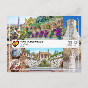 UNESCO WHS - Antoni Gaudí - Park Güell Briefkaart