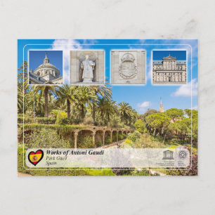 UNESCO WHS - Antoni Gaudí - Park Güell Briefkaart