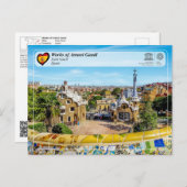 UNESCO WHS - Antoni Gaudí - Park Güell Briefkaart (Voorkant / Achterkant)