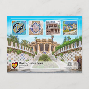 UNESCO WHS - Antoni Gaudí - Park Güell Briefkaart