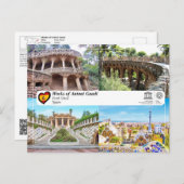 UNESCO WHS - Antoni Gaudí - Park Güell Briefkaart (Voorkant / Achterkant)