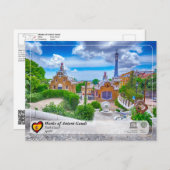 UNESCO WHS - Antoni Gaudí - Park Güell Briefkaart (Voorkant / Achterkant)