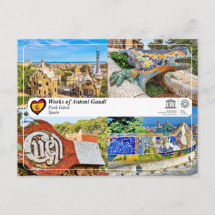 UNESCO WHS - Antoni Gaudí - Park Güell Briefkaart