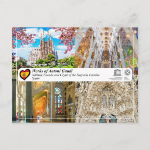 UNESCO WHS - Antoni Gaudí - Sagrada Familia Briefkaart