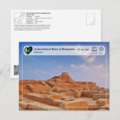 UNESCO WHS - Archeologische ruïnes in Moenjodaro Briefkaart (Voorkant / Achterkant)