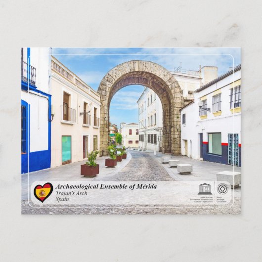 UNESCO WHS - Arco de Trajano de Mérida Briefkaart (Voorkant)