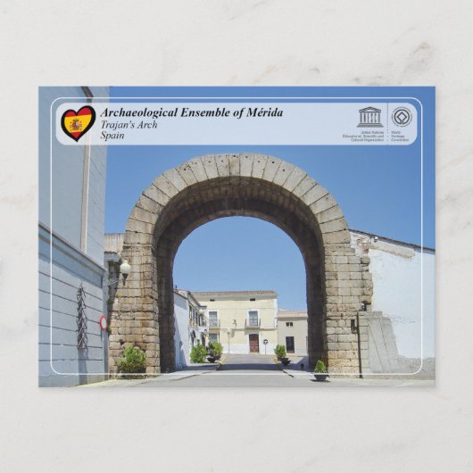 UNESCO WHS - Arco de Trajano de Mérida Briefkaart (Voorkant)