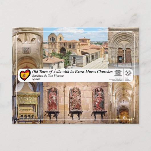 UNESCO WHS - Ávila - Basílica de San Vicente Briefkaart (Voorkant)