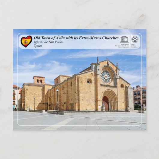 UNESCO WHS - Ávila - Iglesia de San Pedro Briefkaart (Voorkant)