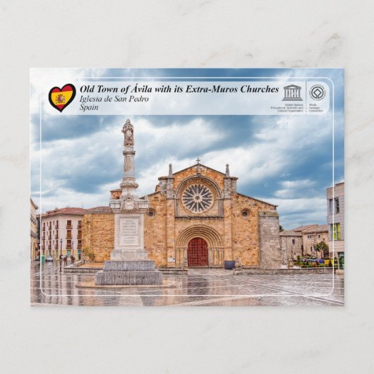 UNESCO WHS - Ávila - Iglesia de San Pedro Briefkaart (Voorkant)