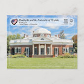 UNESCO WHS - Briefkaart van Monticello (Voorkant)