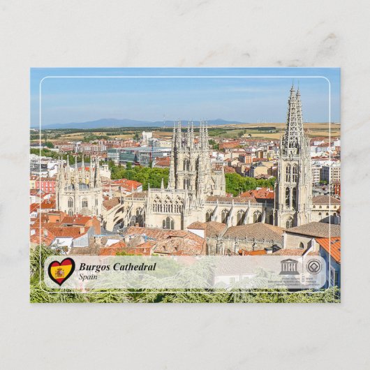UNESCO WHS, Burgos Kathedraal / Kathedraal de Burg Briefkaart (Voorkant)
