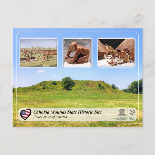 UNESCO WHS - Cahokia Mounds State Historic Site Briefkaart (Voorkant)