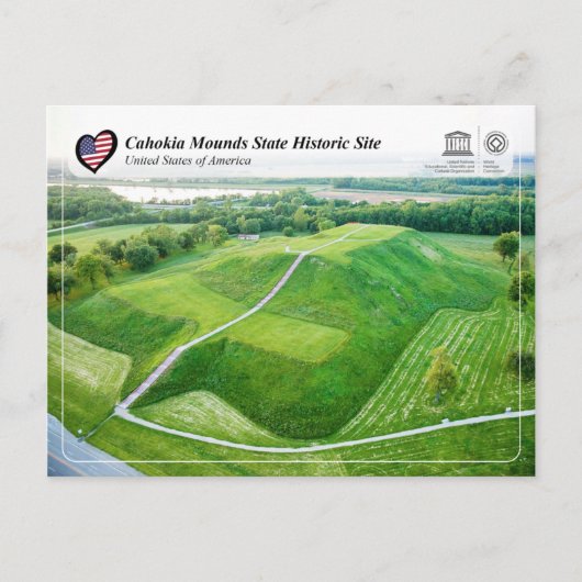 UNESCO WHS - Cahokia Mounds State Historic Site Briefkaart (Voorkant)