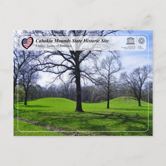 UNESCO WHS - Cahokia Mounds State Historic Site Briefkaart (Voorkant)
