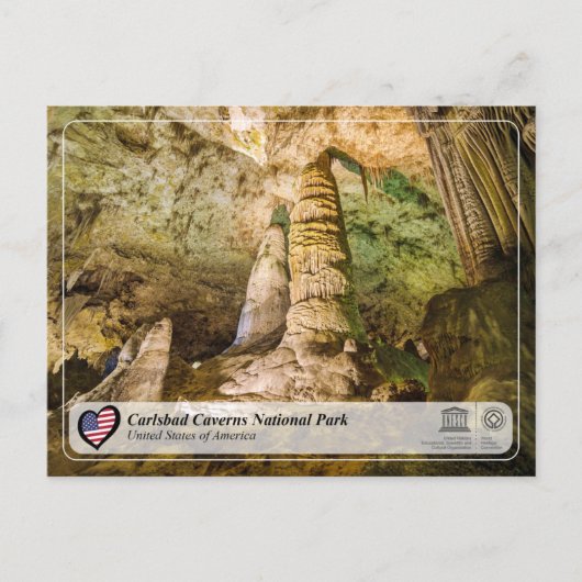 UNESCO WHS - Carlsbad Caverns National Park Postca Briefkaart (Voorkant)