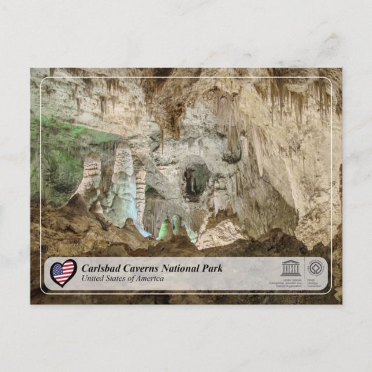 UNESCO WHS - Carlsbad Caverns National Park Postca Briefkaart (Voorkant)