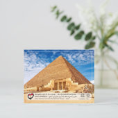 UNESCO WHS - De Grote Piramide van Giza Briefkaart (Staand voorkant)