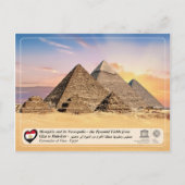 UNESCO WHS - De Pyramiden van Giza Briefkaart (Voorkant)