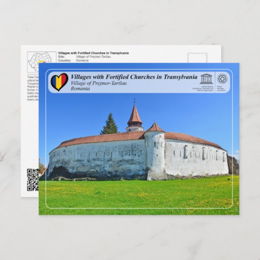 UNESCO WHS - Dorp van het Briefkaart Prejmer-Tartl (Voorkant / Achterkant)