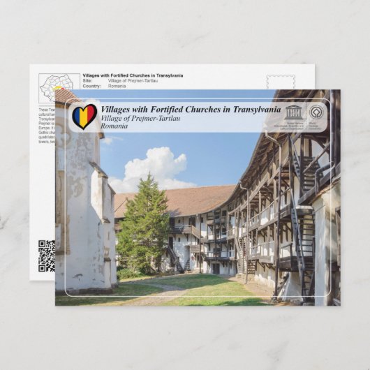 UNESCO WHS - Dorp van het Briefkaart Prejmer-Tartl (Voorkant / Achterkant)