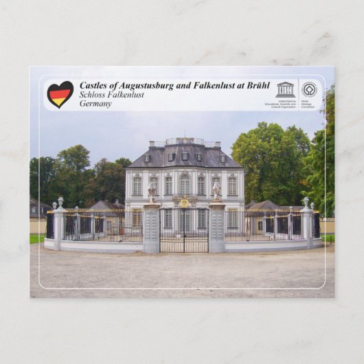 UNESCO WHS - Falkenlust Castle Briefkaart (Voorkant)