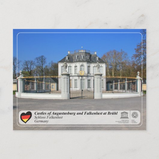 UNESCO WHS - Falkenlust Castle Briefkaart (Voorkant)