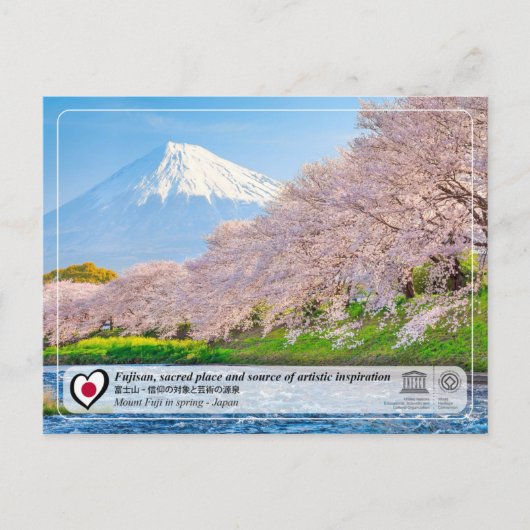 UNESCO WHS - Fujisan - Mount Fuji - 富 士 山 Briefkaart (Voorkant)