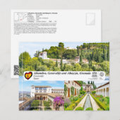 UNESCO WHS - Generalife, Granada Briefkaart (Voorkant / Achterkant)