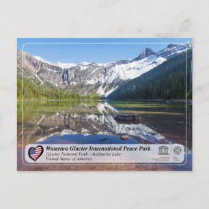 UNESCO WHS - Glacier NP - Avalanche Lake Briefkaar Briefkaart