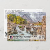 UNESCO WHS - Glacier NP - Swiftcurrent Herfsten Po Briefkaart (Voorkant / Achterkant)