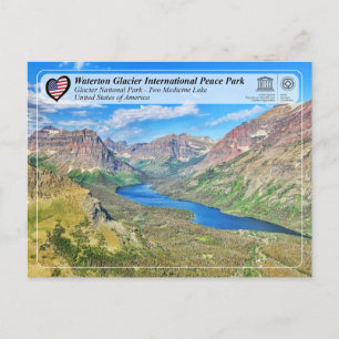 UNESCO WHS - Glacier NP - Two Medicine Lake Postc Briefkaart