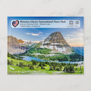 UNESCO WHS - Glacier NP - Verborgen meer Briefkaart