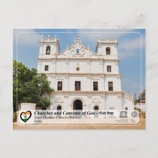 UNESCO WHS - Goa - Saint Thomas Church (Aldona) Briefkaart (Voorkant)