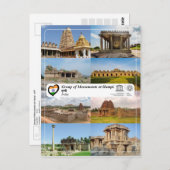 UNESCO WHS - Groep monumenten in Hampi Briefkaart (Voorkant / Achterkant)