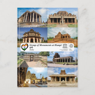 UNESCO WHS - Groep monumenten in Hampi Briefkaart