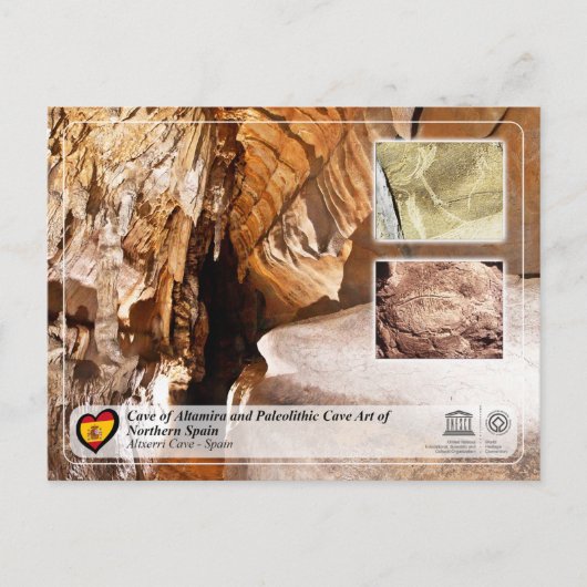 UNESCO WHS - Grot van Altxerri / Cueva de Altxerri Briefkaart (Voorkant)