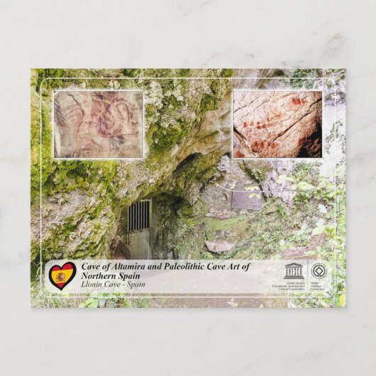 UNESCO WHS - Grot van Llonín / Cueva de Llonín Briefkaart (Voorkant)